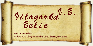 Vilogorka Belić vizit kartica